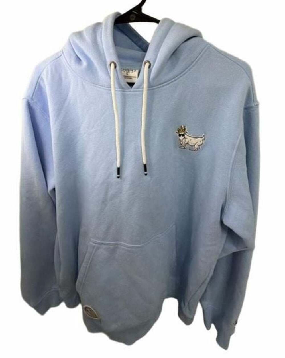 GOAT USA Hoodie Men’s Large Light Blue Pullover Sweatshirt Embroidered Logo